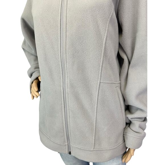The North Face Fleece Jacket Gray Full Zip Women's Size XL - Picture 9 of 12